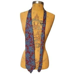 The Tie Man of Raleigh, NC Blue and Maroon Paisley Tie